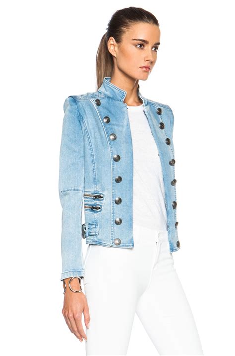 balmain leather jacket womens replica|pierre balmain denim leather jacket.